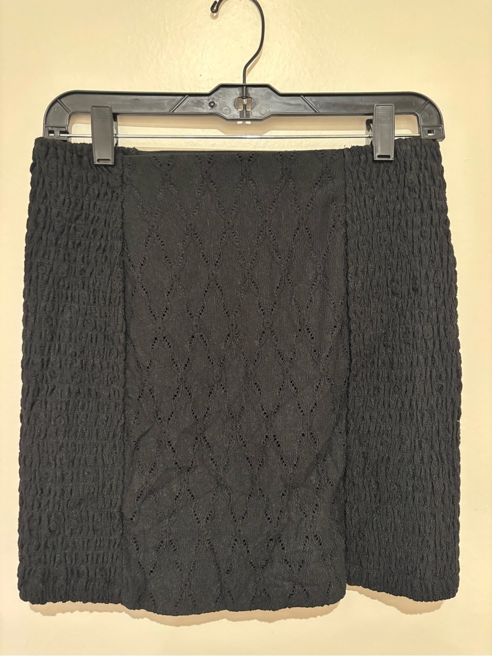 Forever 21 Black Knit Panel Mini Skirt
